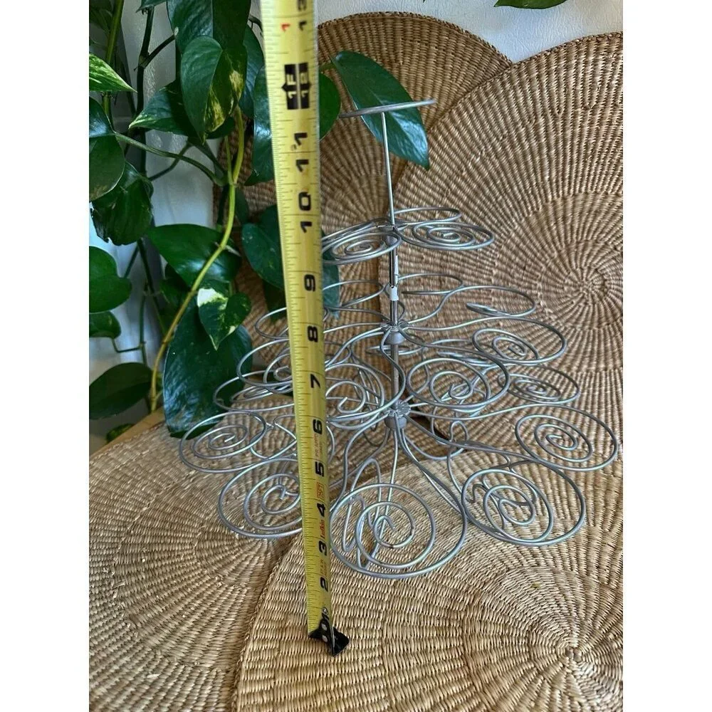 Spiral Cupcake Stand silver